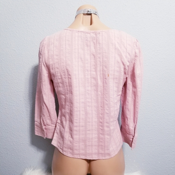 Lulu's pink boho shirt top blouse SMALL - Picture 5 of 7